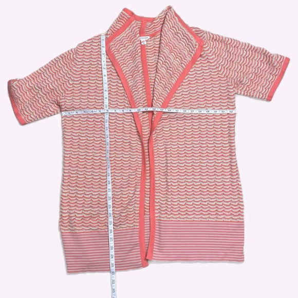 Spanner Women’s Cardigan Open Longline Short Sleeve Spring Multi Colour Large - Picture 10 of 11